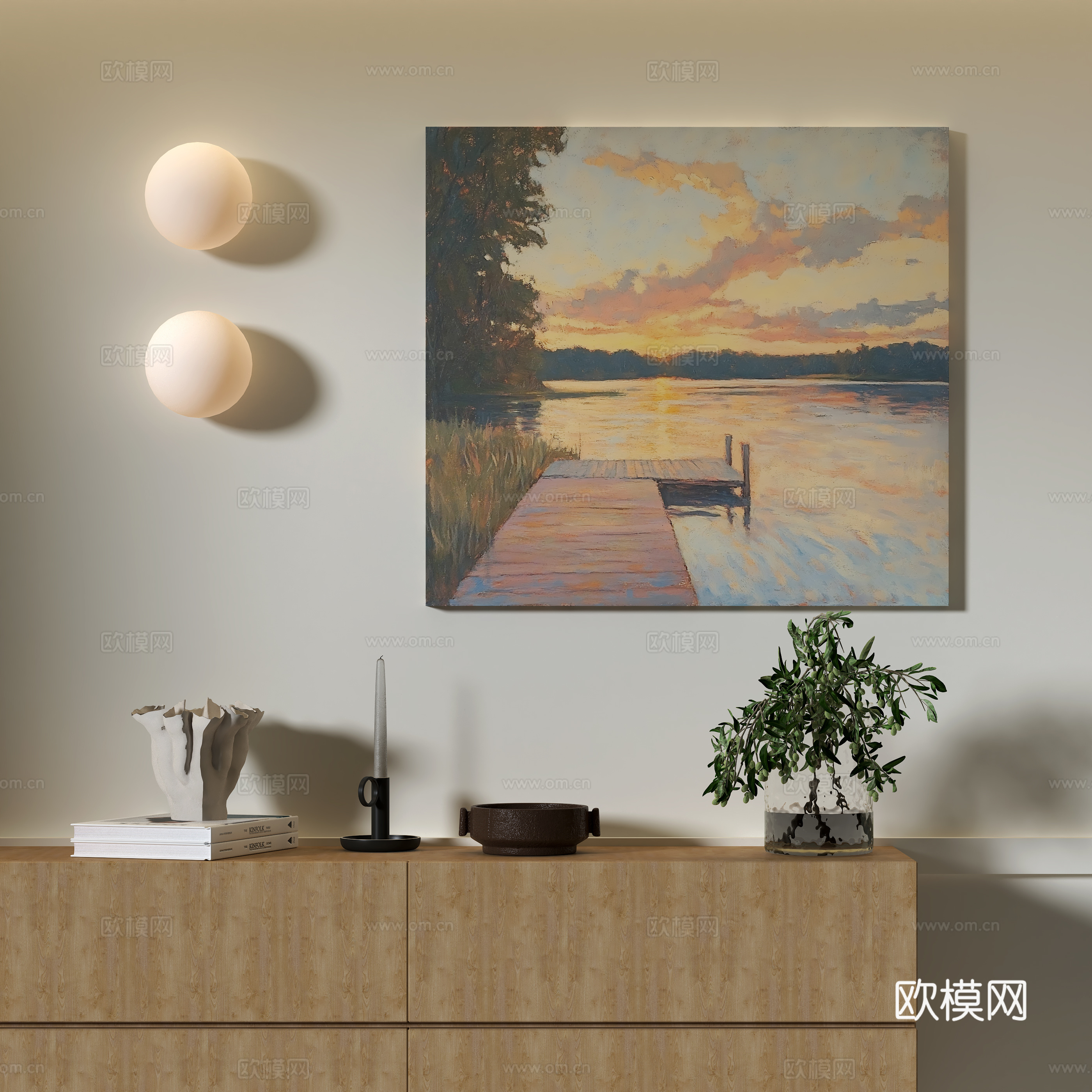 现代装饰挂画 装饰摆件3d模型