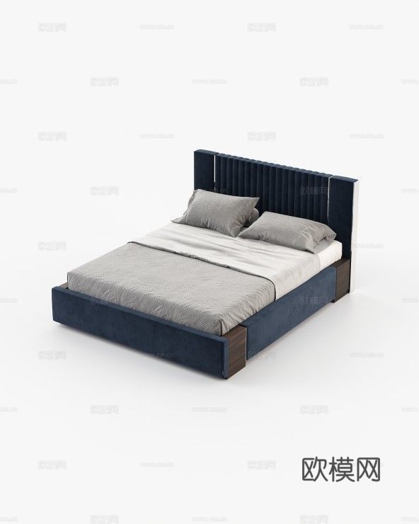 LASKASAS 双人床3d模型下载（渲染图4）