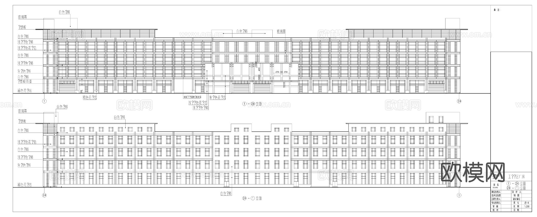 厂房建筑施工图cad施工图cad施工图