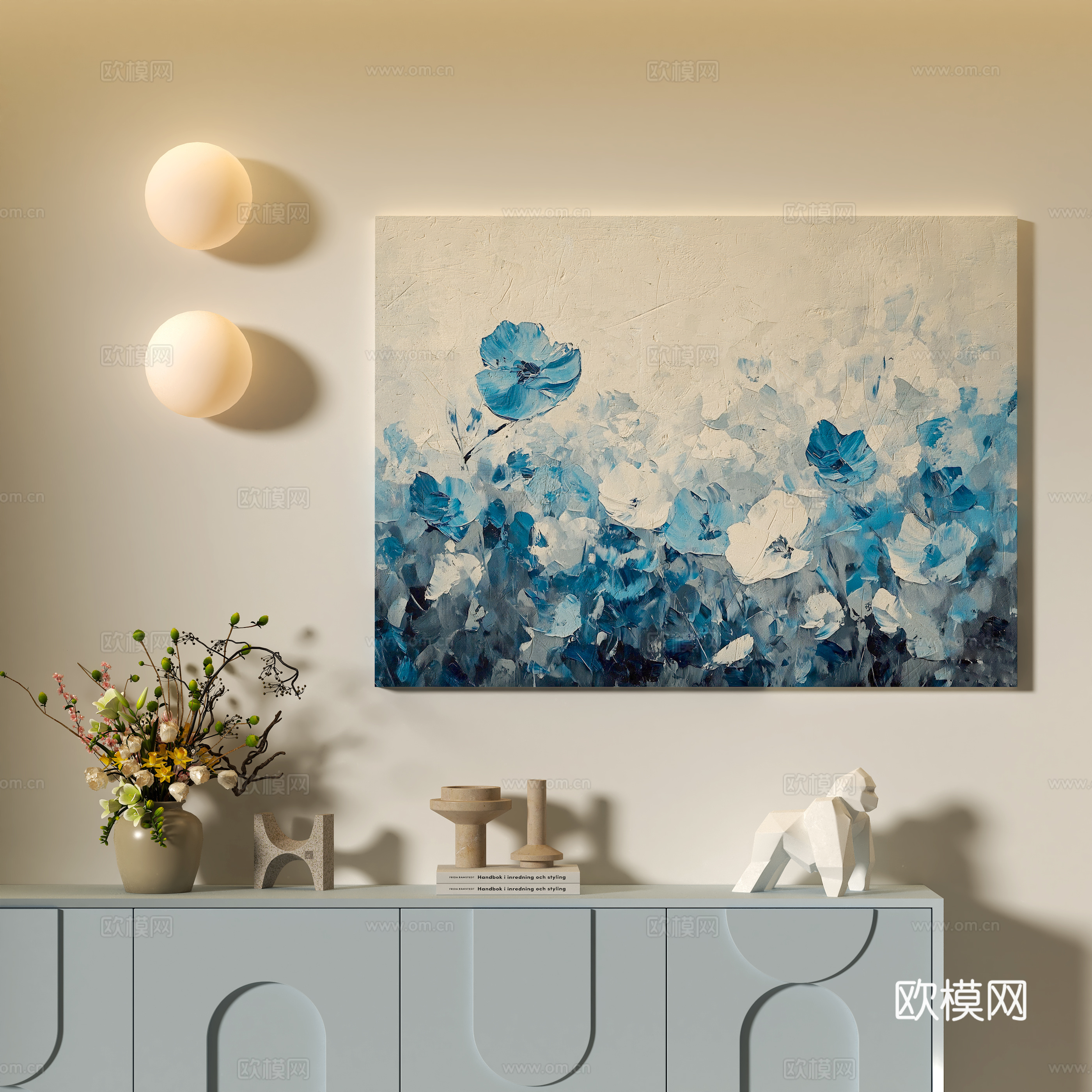 现代装饰挂画 装饰摆件3d模型