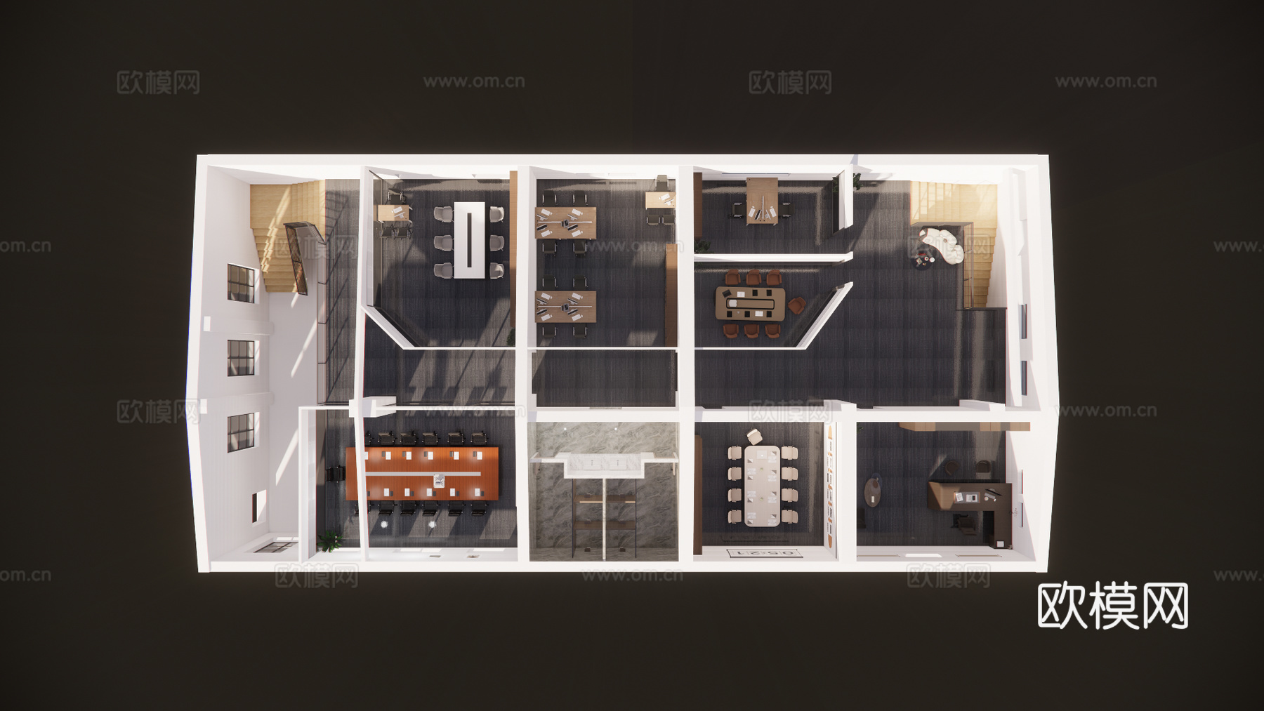 办公室su模型