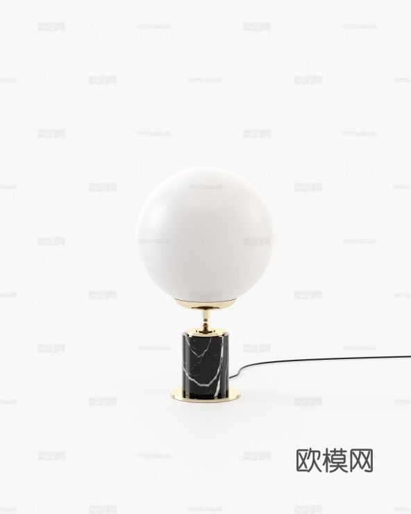 LASKASAS 圆球台灯3d模型下载（渲染图1）