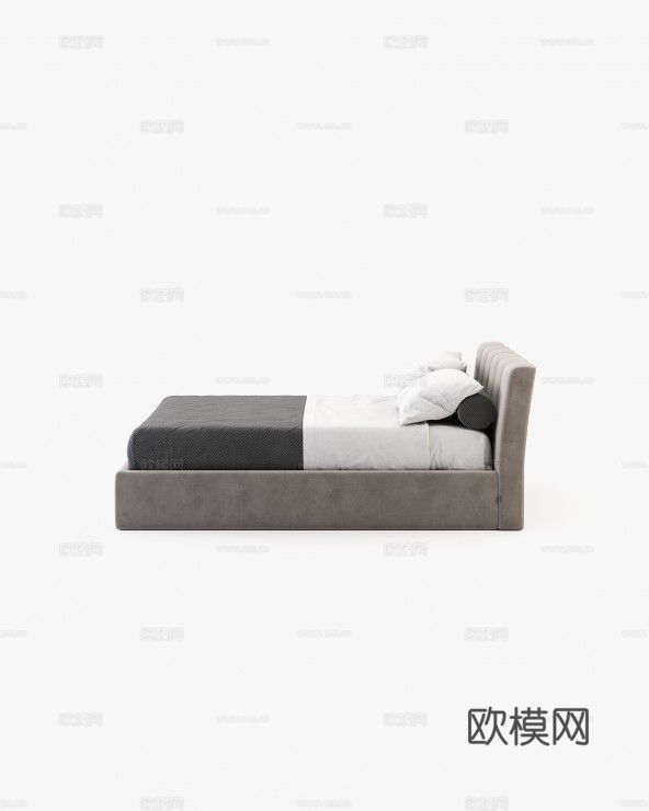 LASKASAS 双人床3d模型下载（渲染图4）