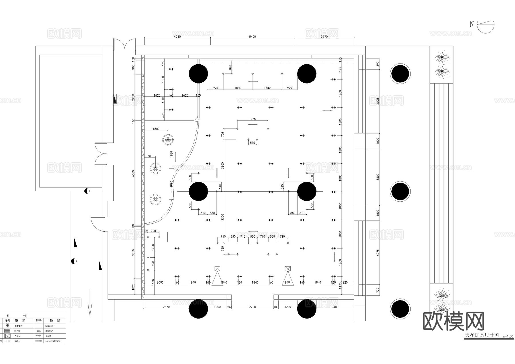 营业厅施工图cad施工图