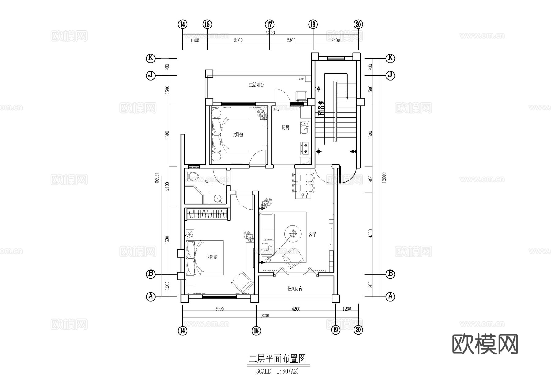 度假民宿施工图cad施工图