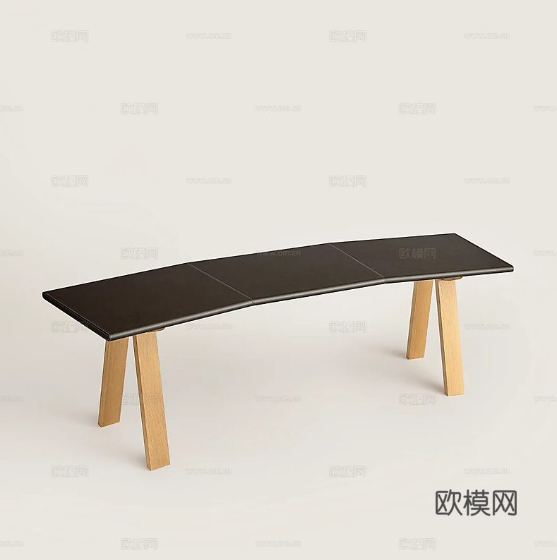 HERMES 床尾凳3d模型下载（渲染图2）