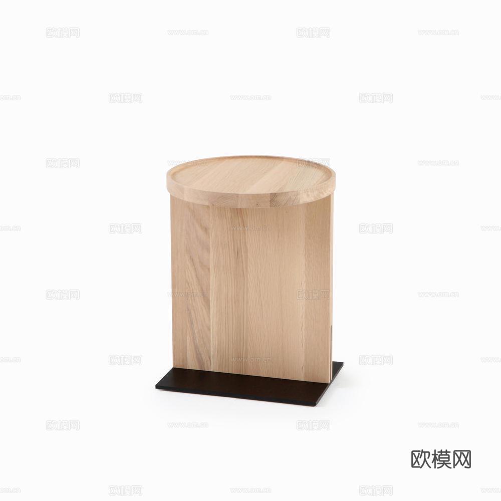 ligne roset 原木角几 边几3d模型下载（渲染图2）