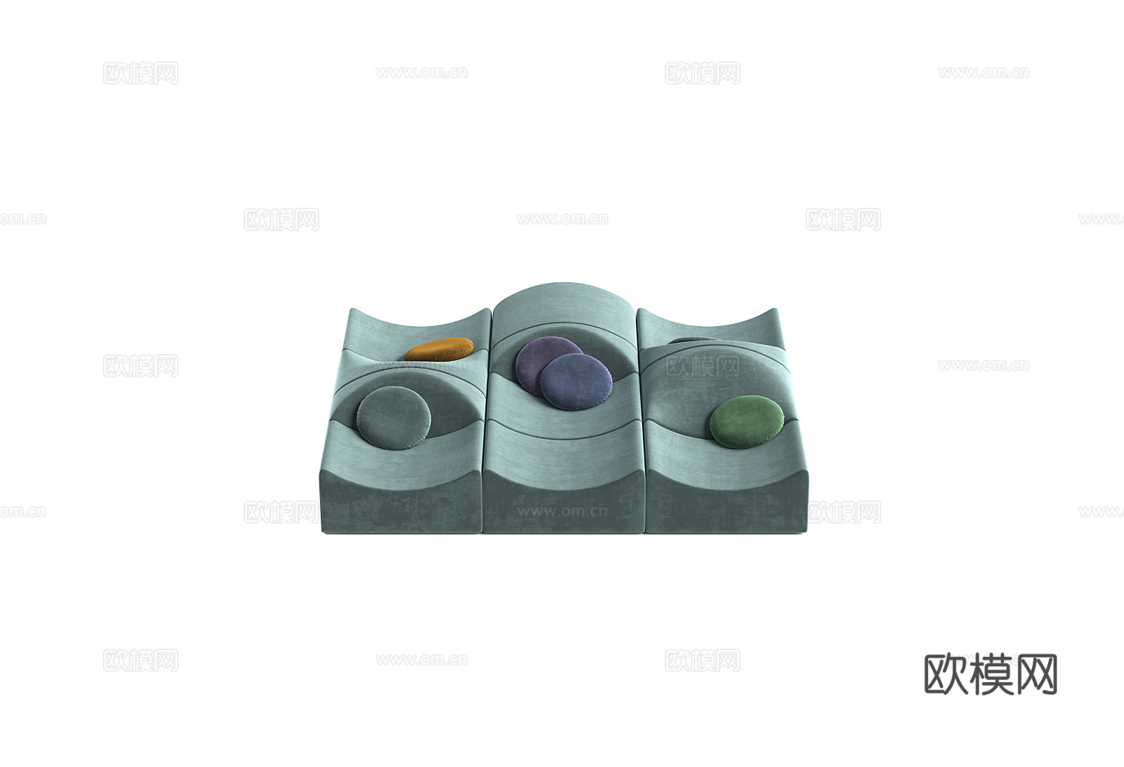 ligne roset 拼接组合沙发3d模型下载（渲染图3）