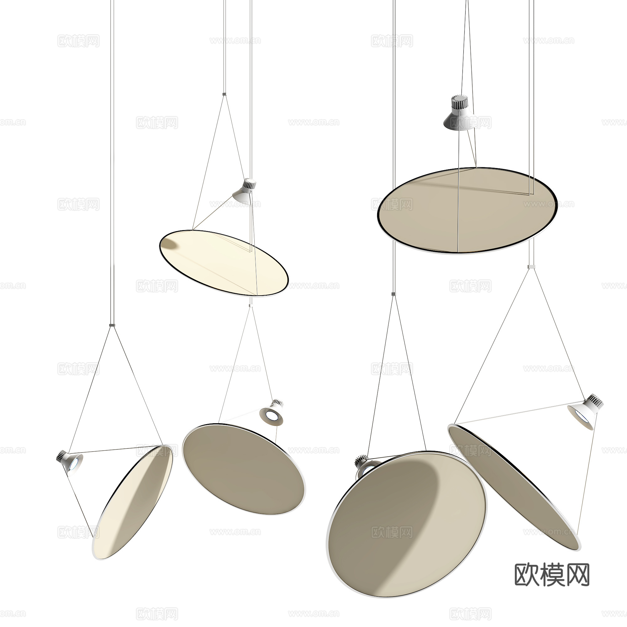 现代吊灯su模型