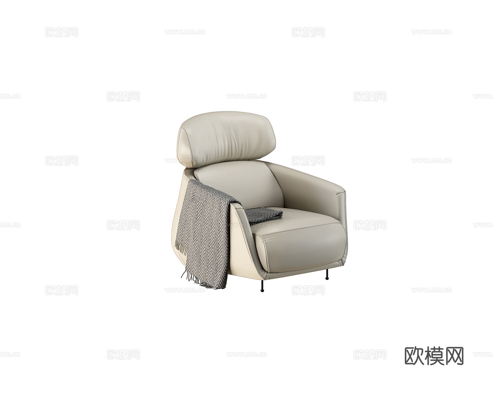 ligne roset 单人沙发3d模型下载（渲染图1）