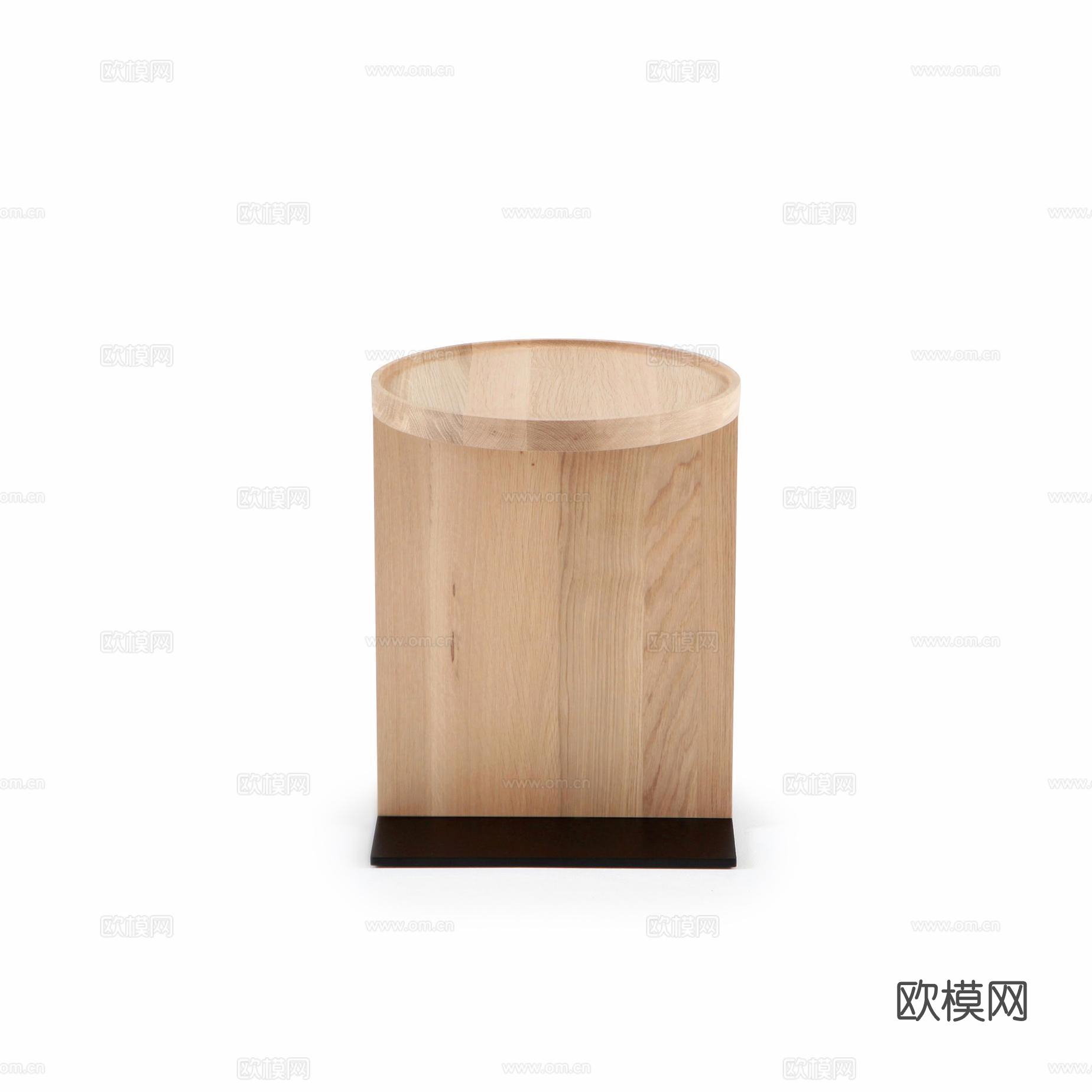 ligne roset 原木角几 边几3d模型下载（渲染图1）