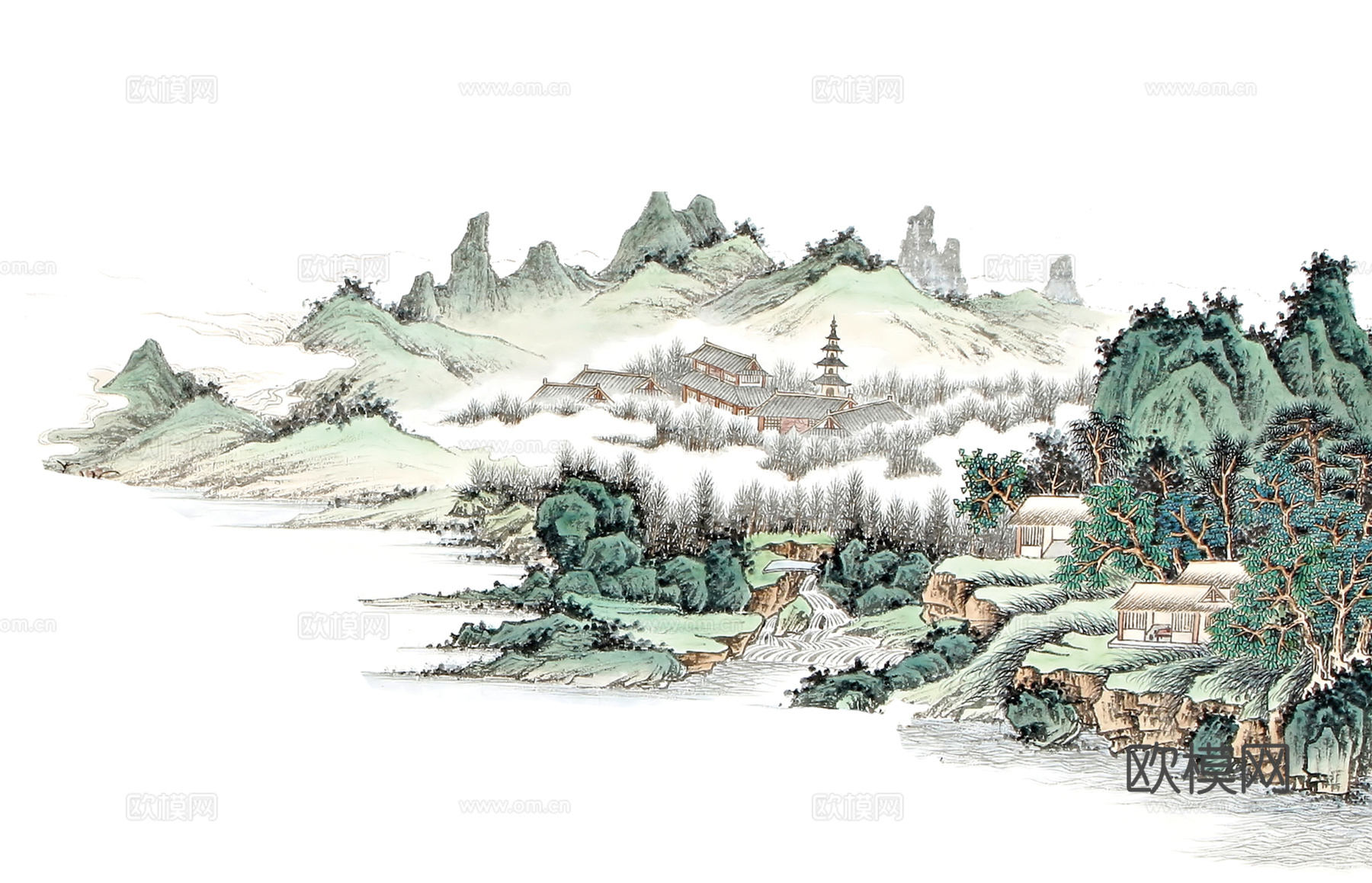 中式山水装饰画