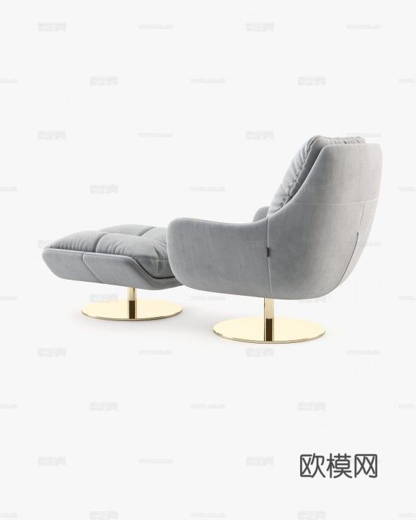 LASKASAS 休闲椅 脚踏3d模型下载（渲染图2）