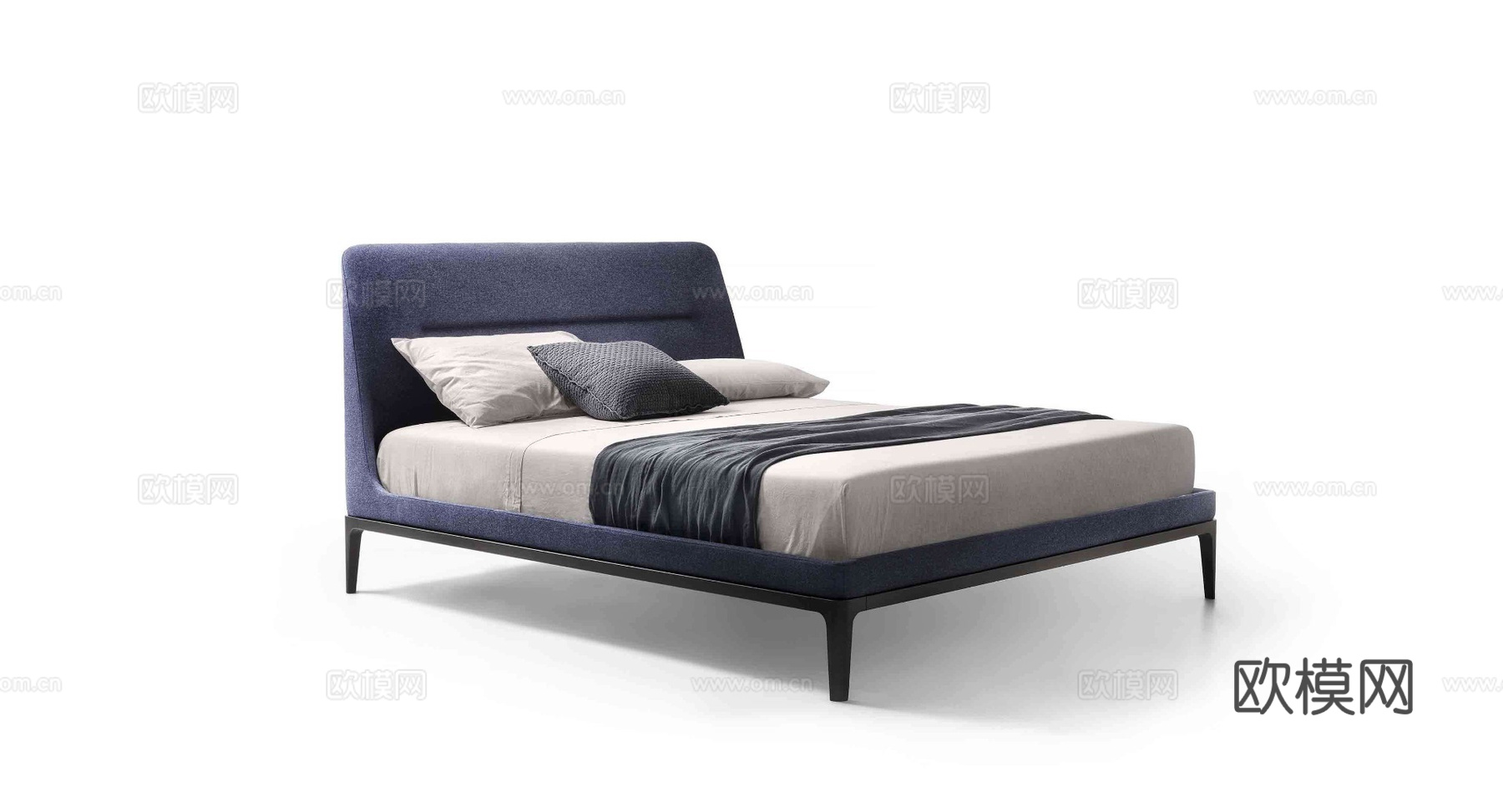 LEIIIA 双人床3d模型下载