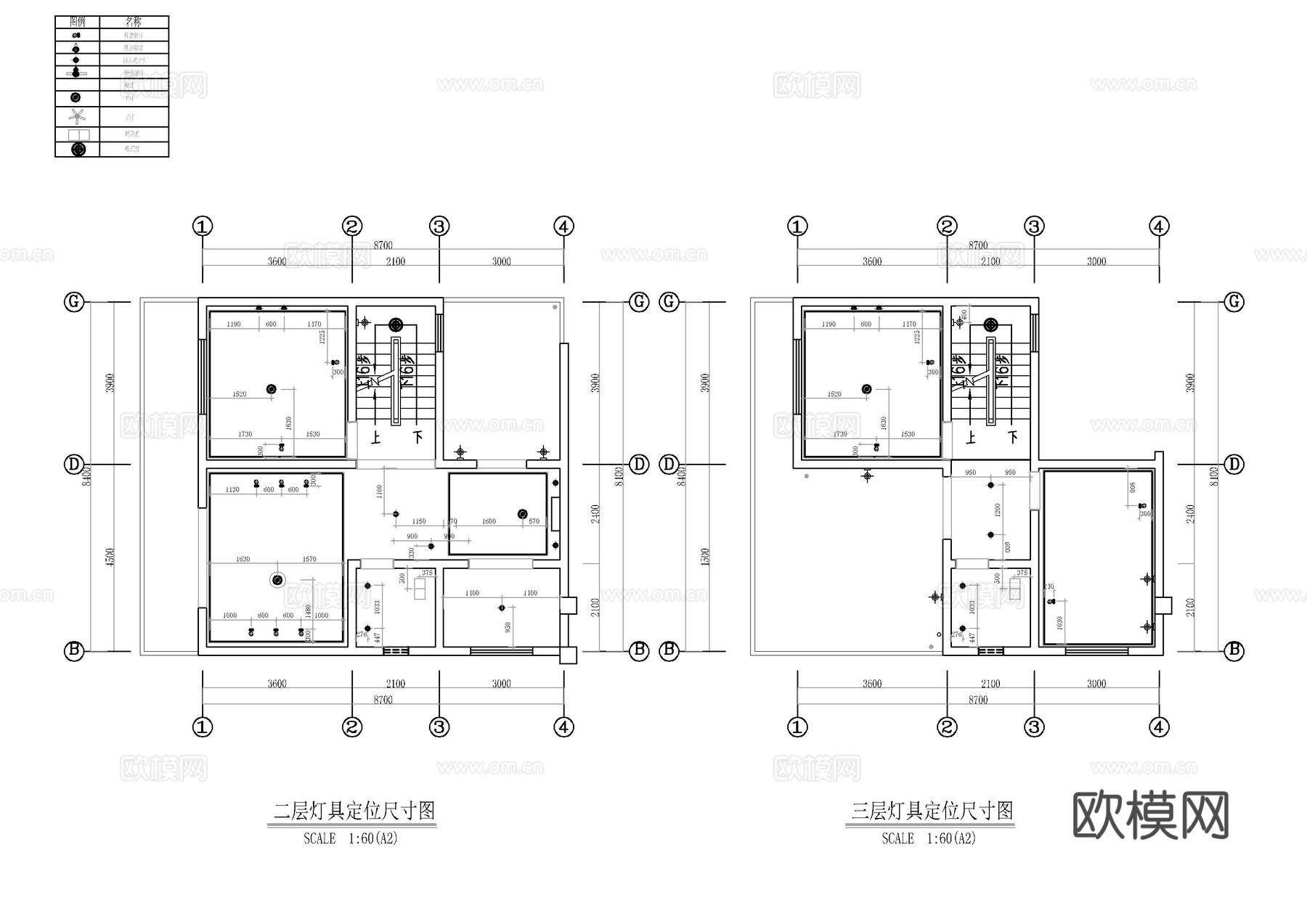 现代民宿施工图cad施工图