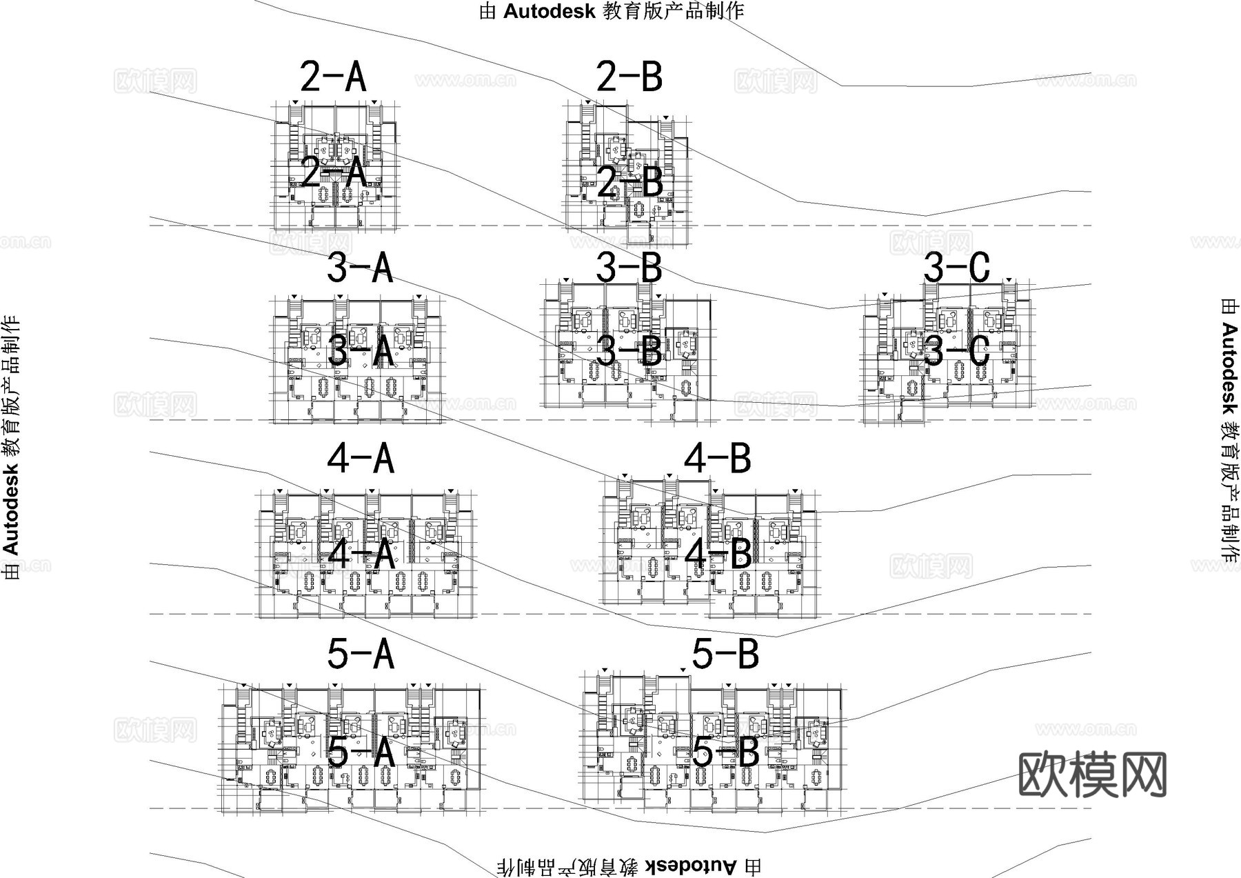 金山岭民宿总图平面图cad施工图