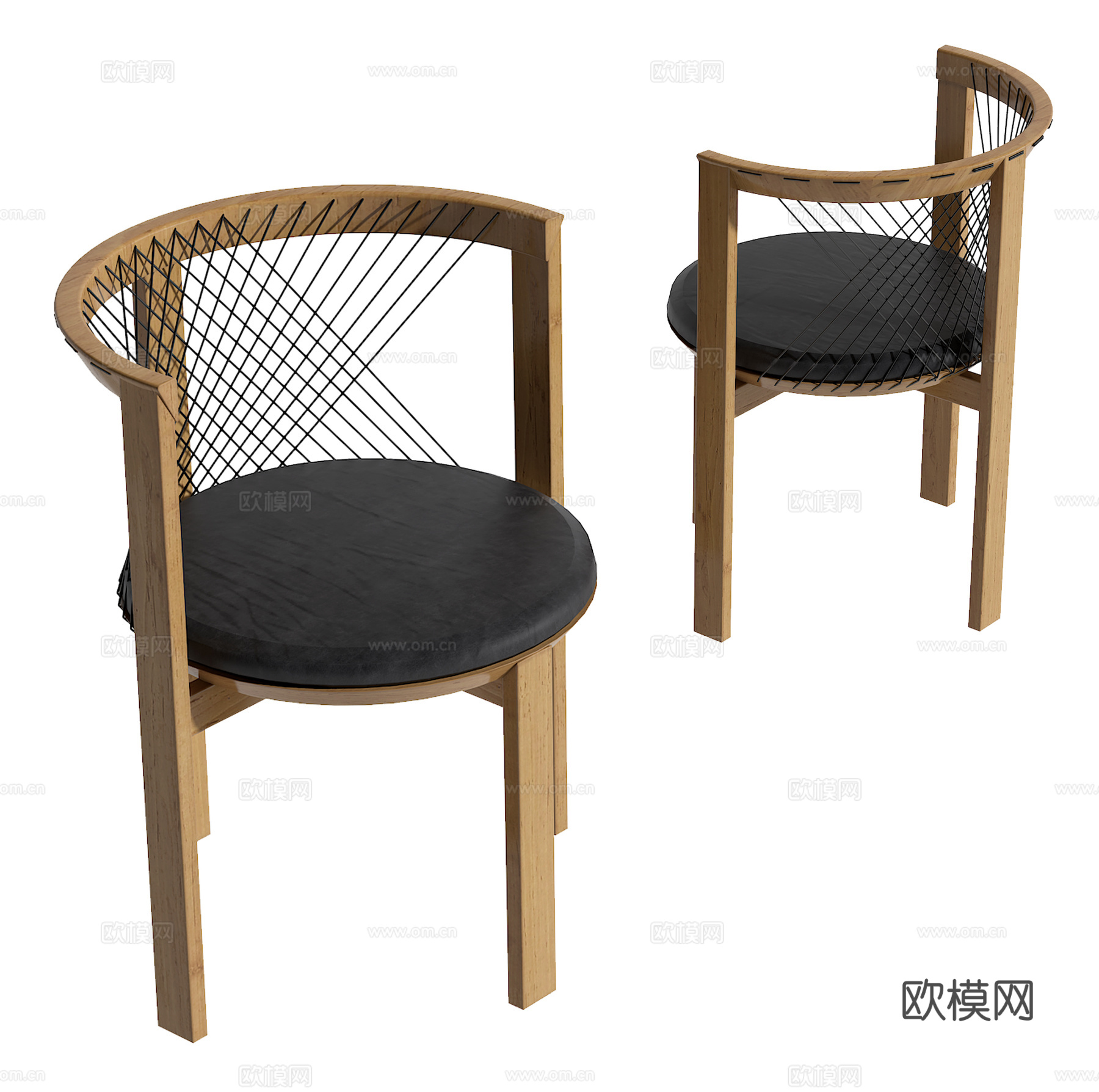 中古风餐椅su模型