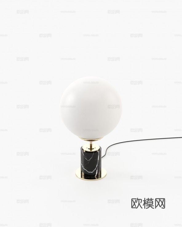 LASKASAS 圆球台灯3d模型下载（渲染图2）