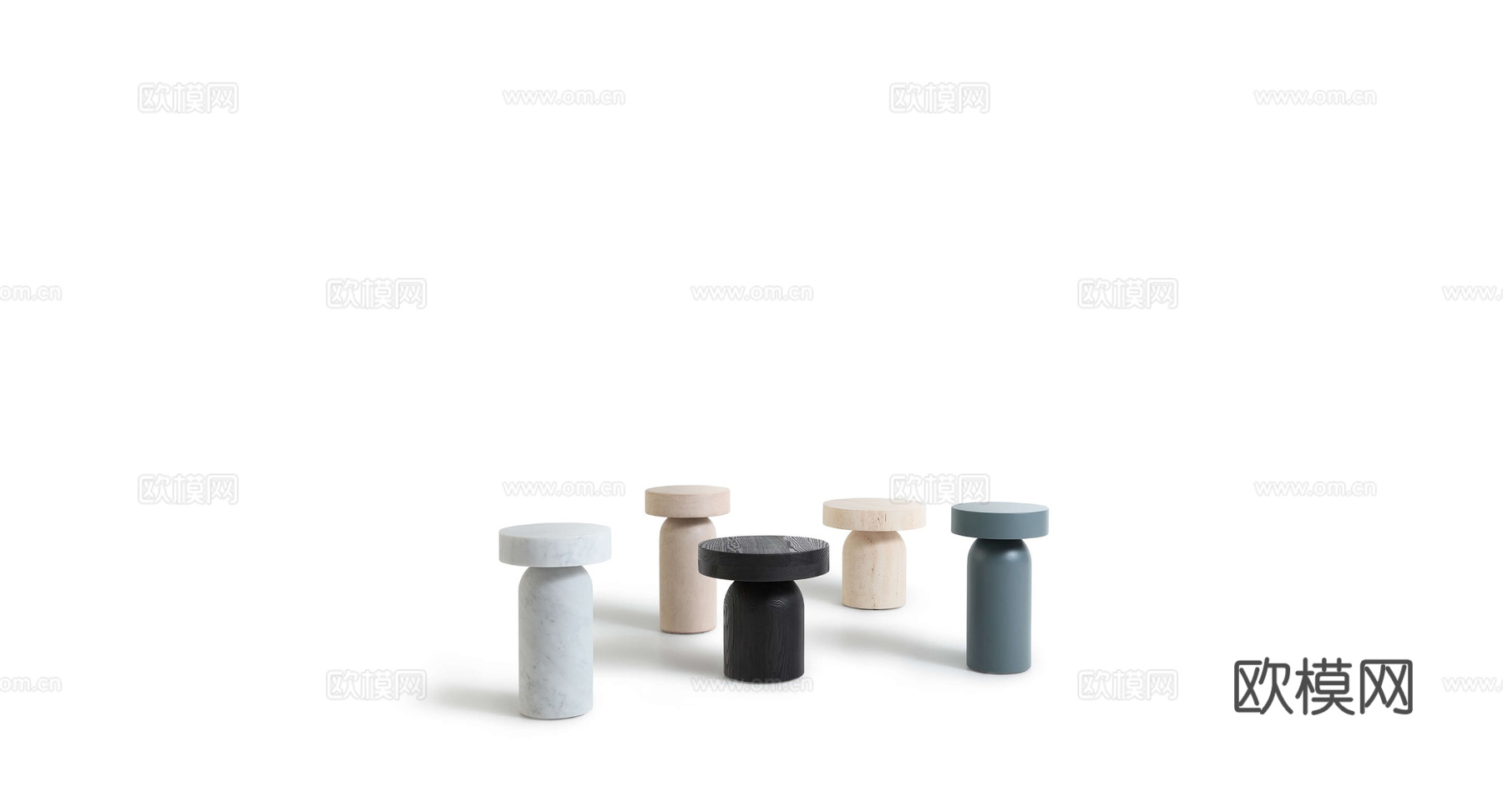 LEIIIA 边几 圆几3d模型下载