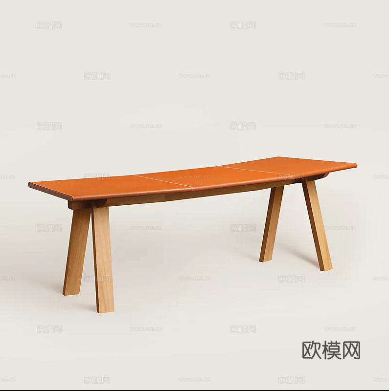 HERMES 床尾凳3d模型下载（渲染图4）