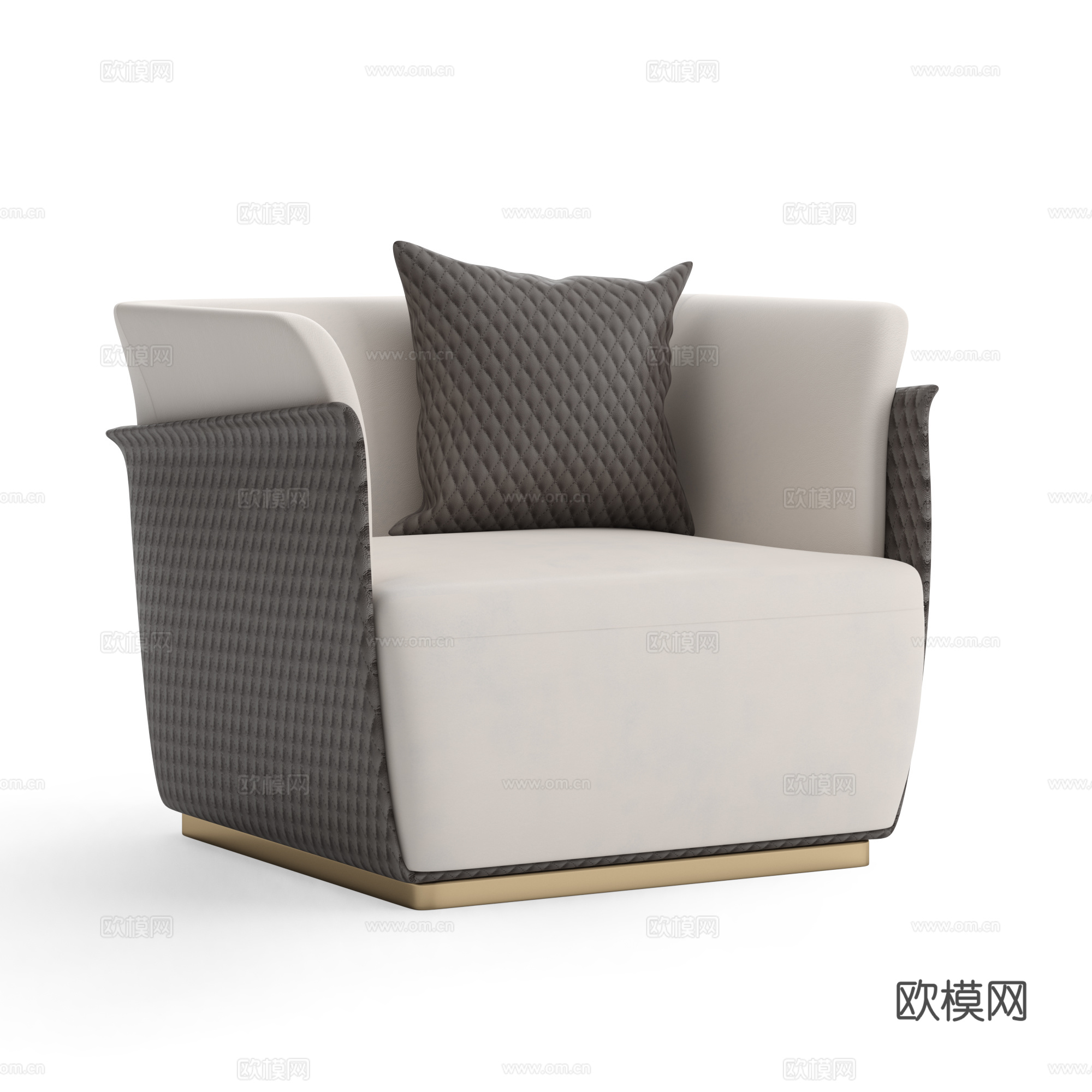 简欧宾利欧式单人沙发3d模型