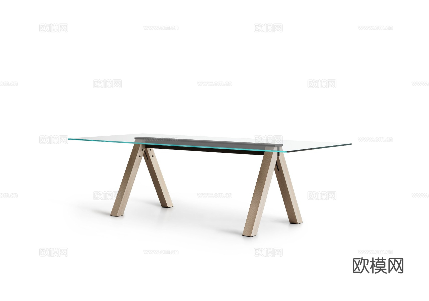 LEIIIA 玻璃餐桌3d模型下载（渲染图1）