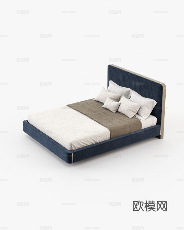 LASKASAS 双人床3d模型下载（渲染图2）
