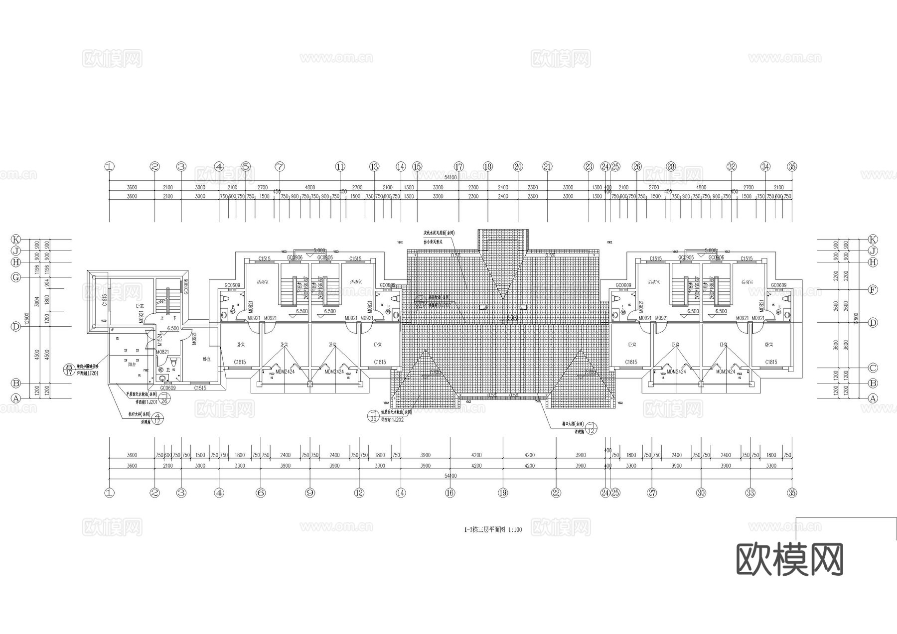 商业街外改造建筑施工图cad施工图