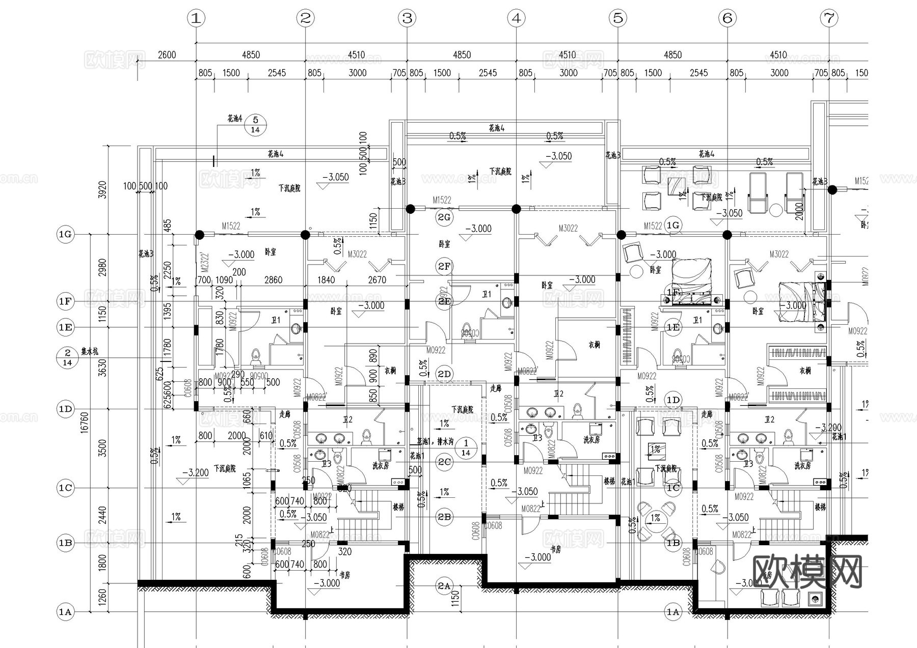 海南民宿建筑施工图cad施工图