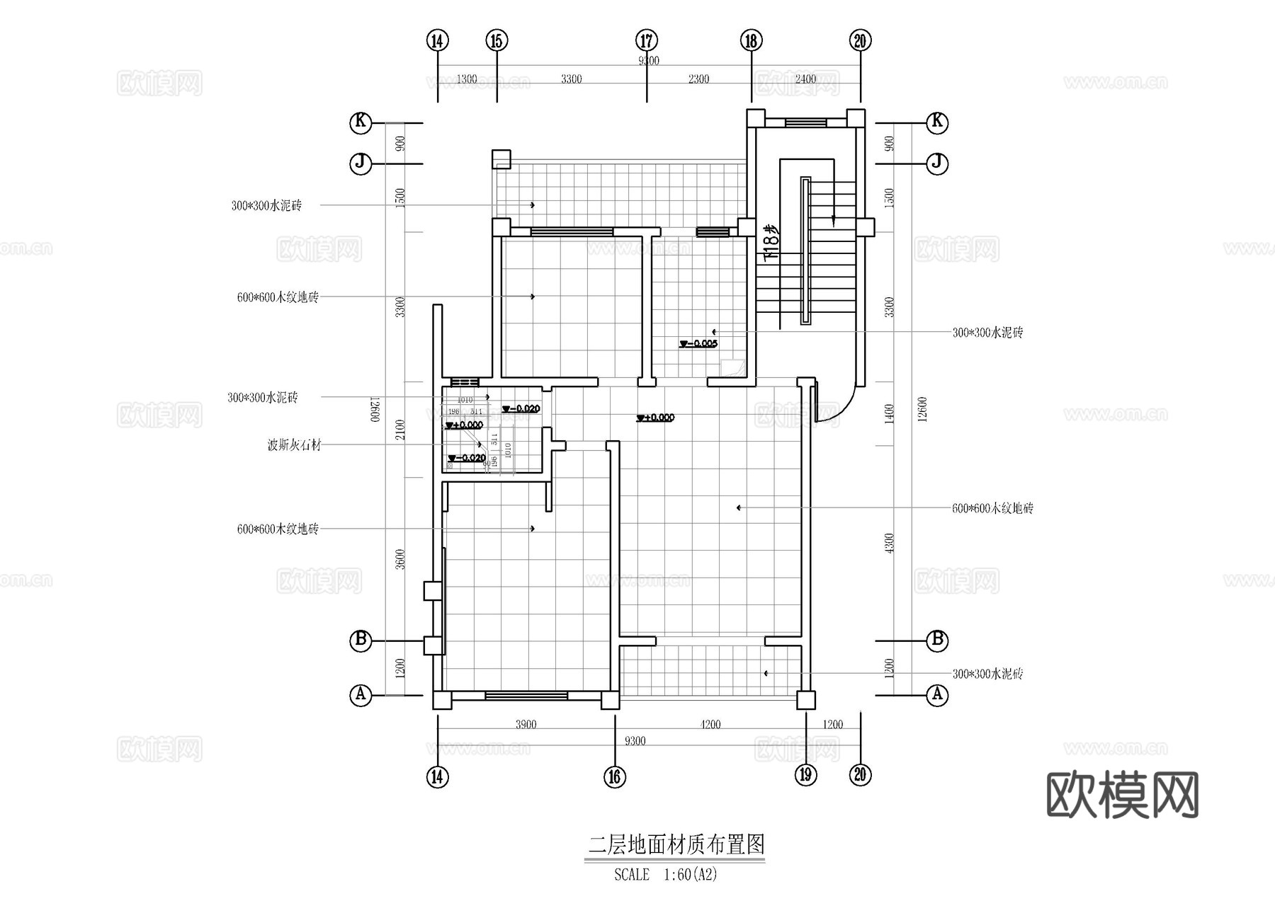 度假民宿施工图cad施工图