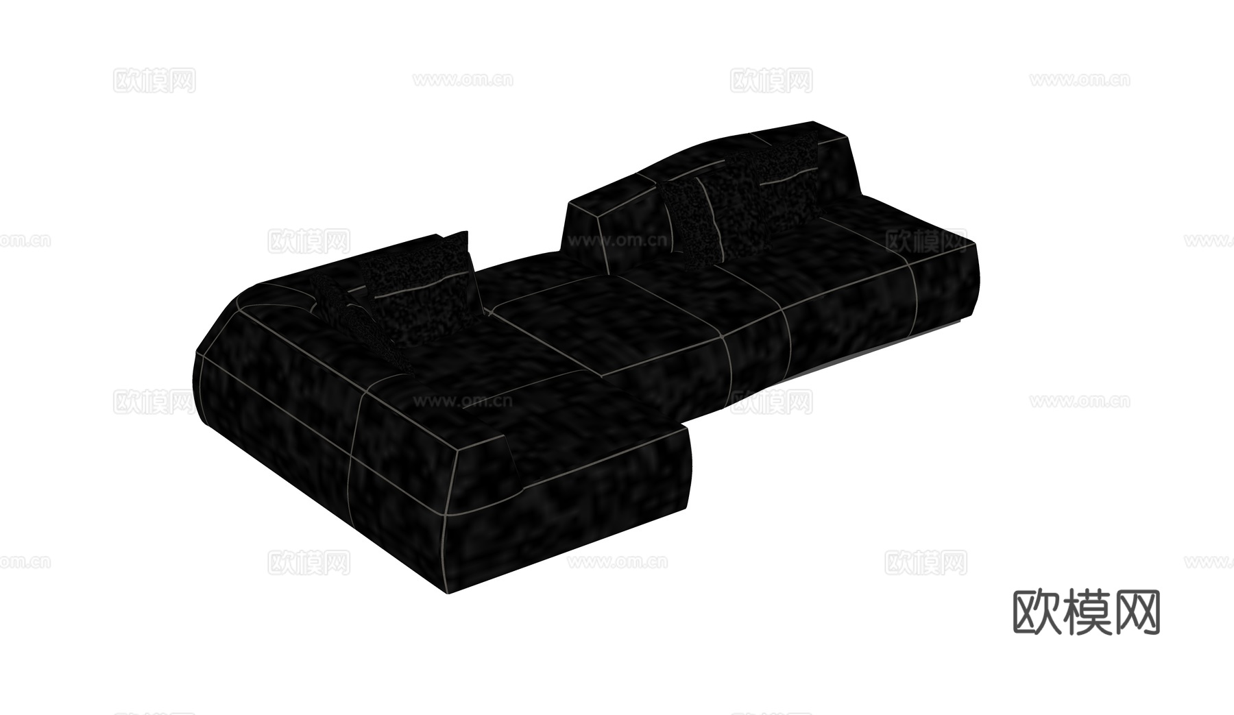 现代多人沙发su模型下载（渲染图2）