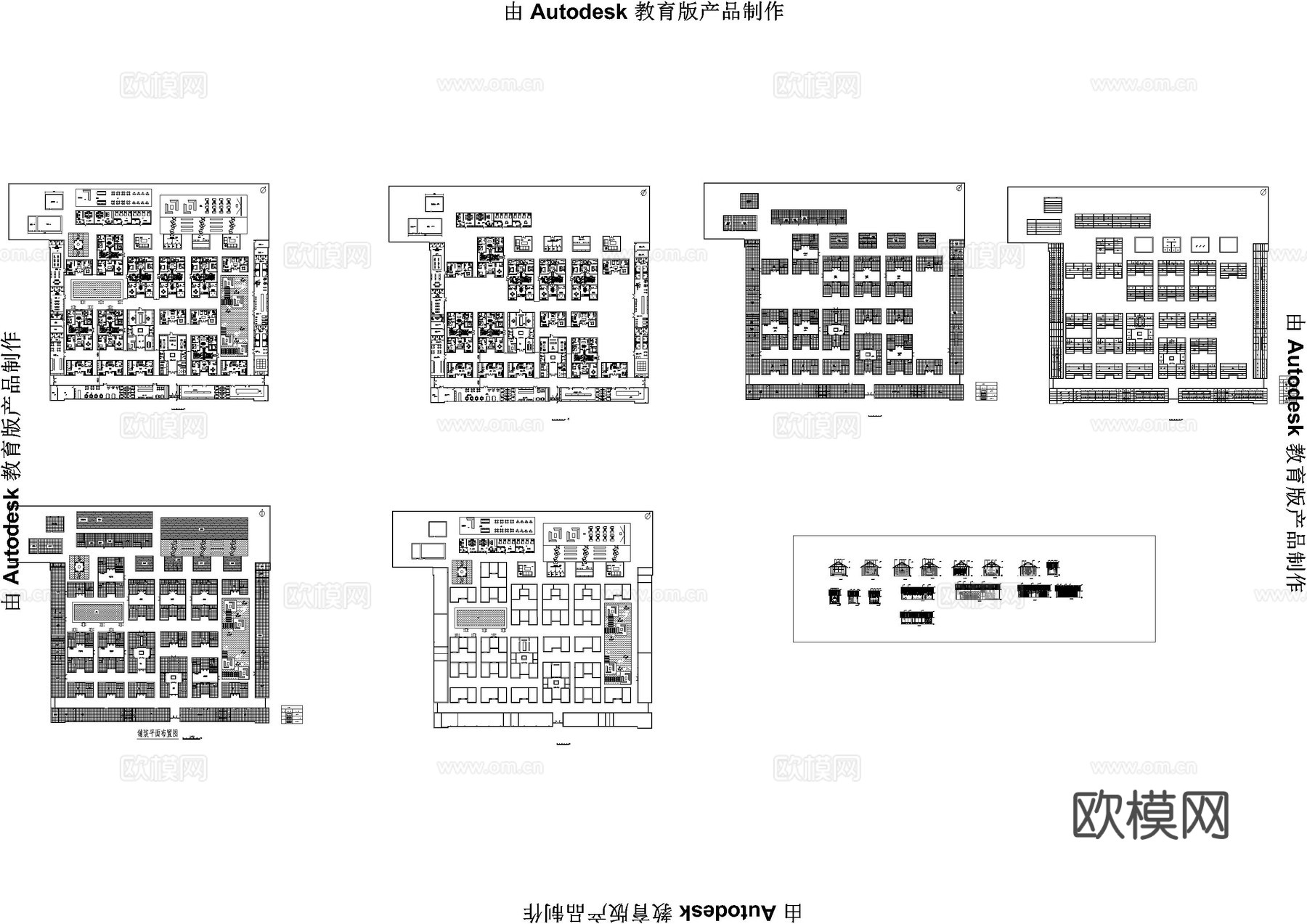 民宿平立面图方案设计图cad施工图