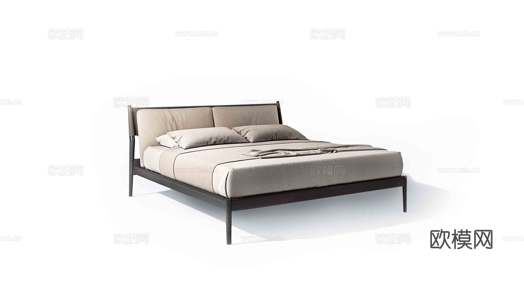 LEIIIA 双人床3d模型下载