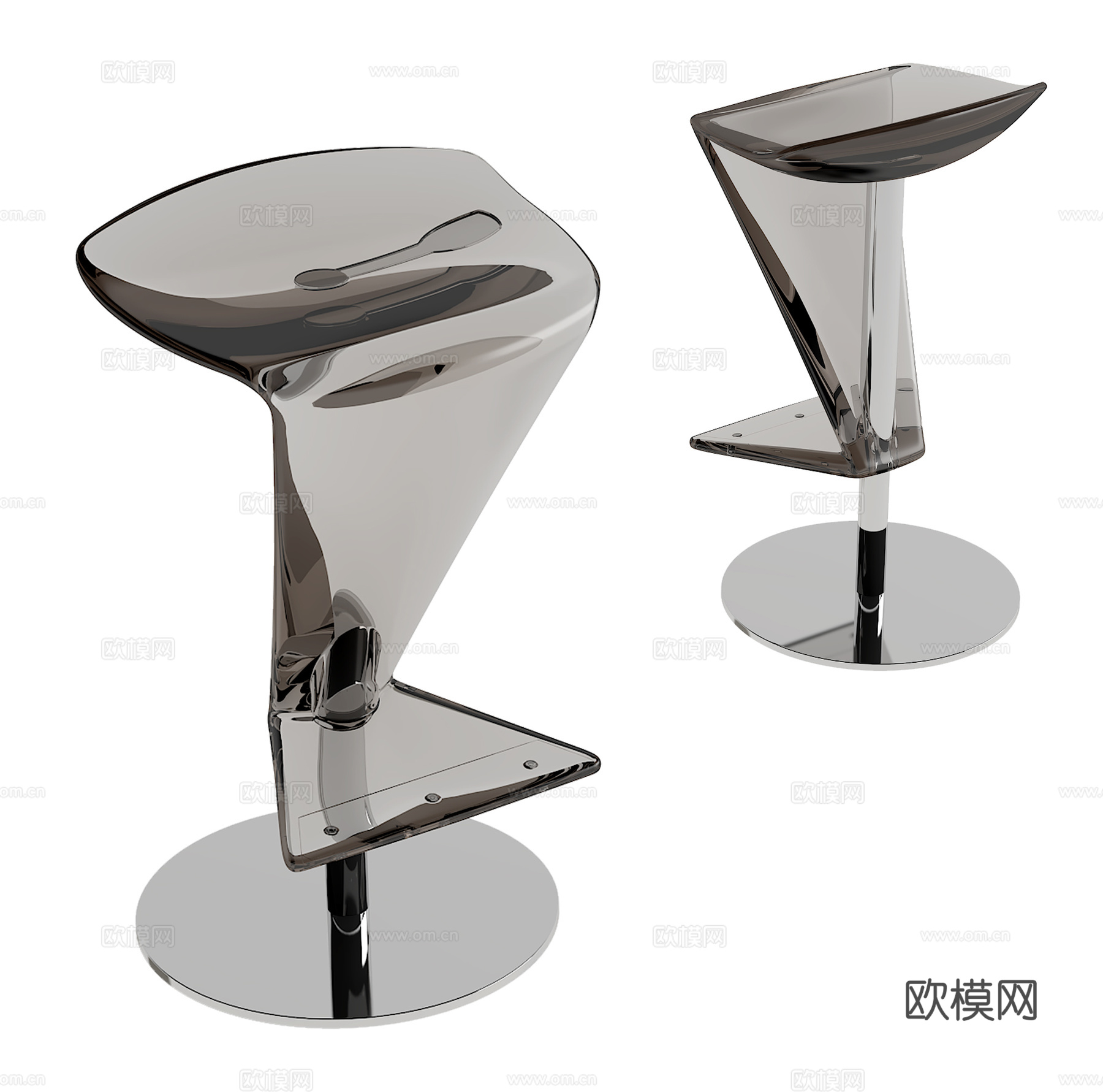 现代吧椅su模型