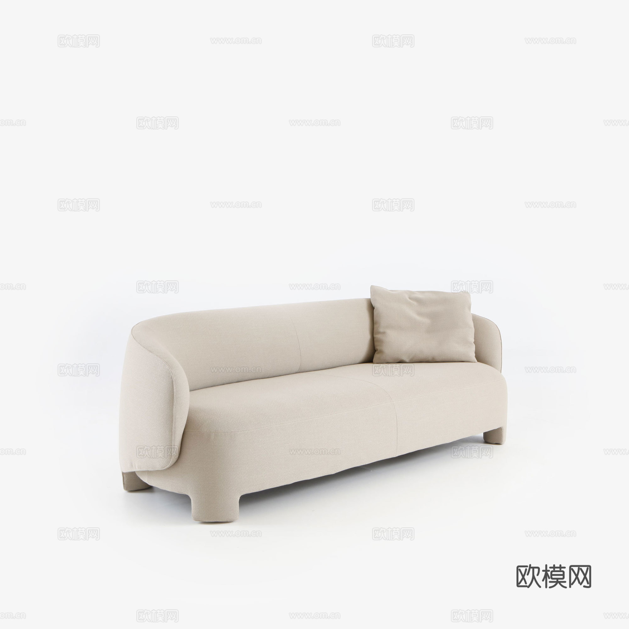 ligne roset 双人沙发3d模型下载（渲染图5）