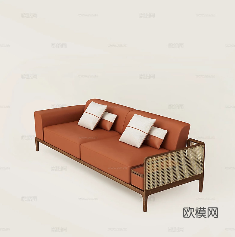 HERMES 双人沙发3d模型下载（渲染图2）