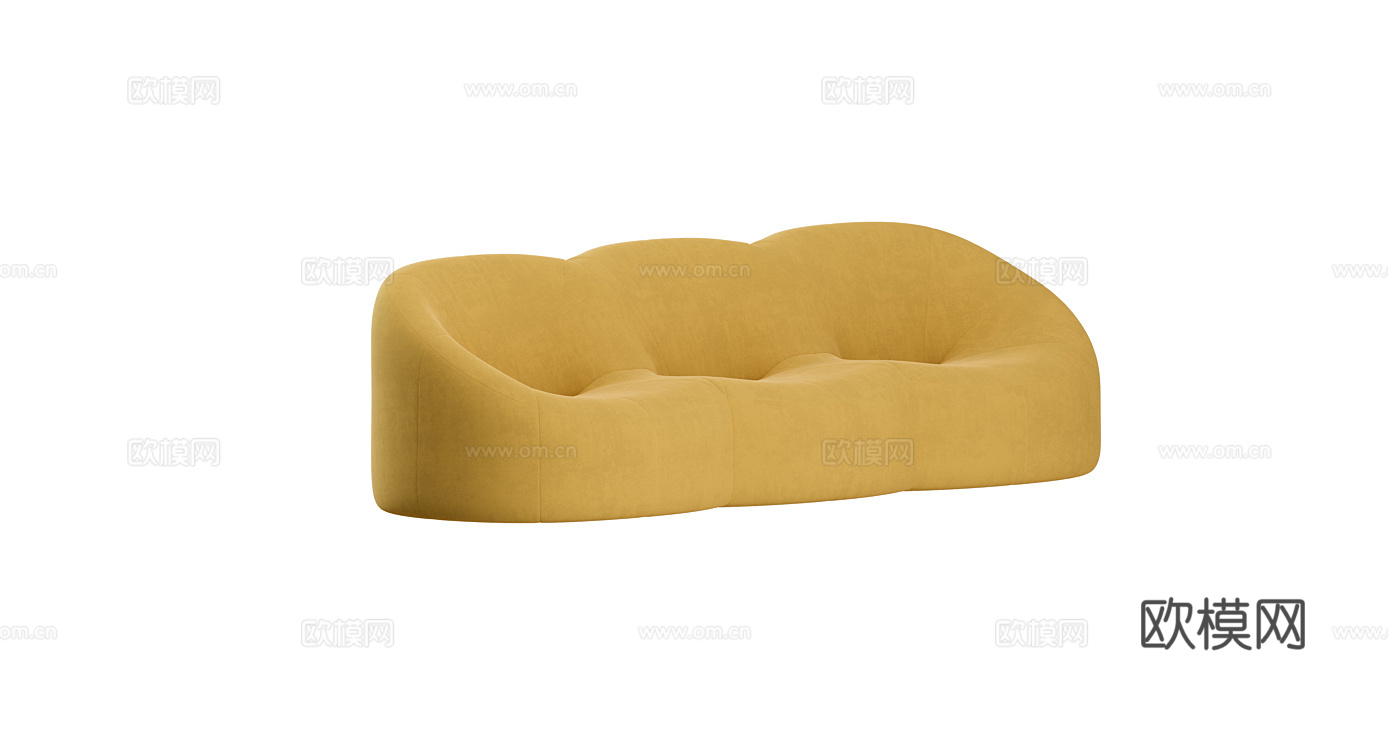 ligne roset 三人沙发3d模型下载（渲染图1）