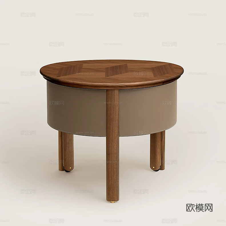 HERMES 木凳子3d模型下载（渲染图2）