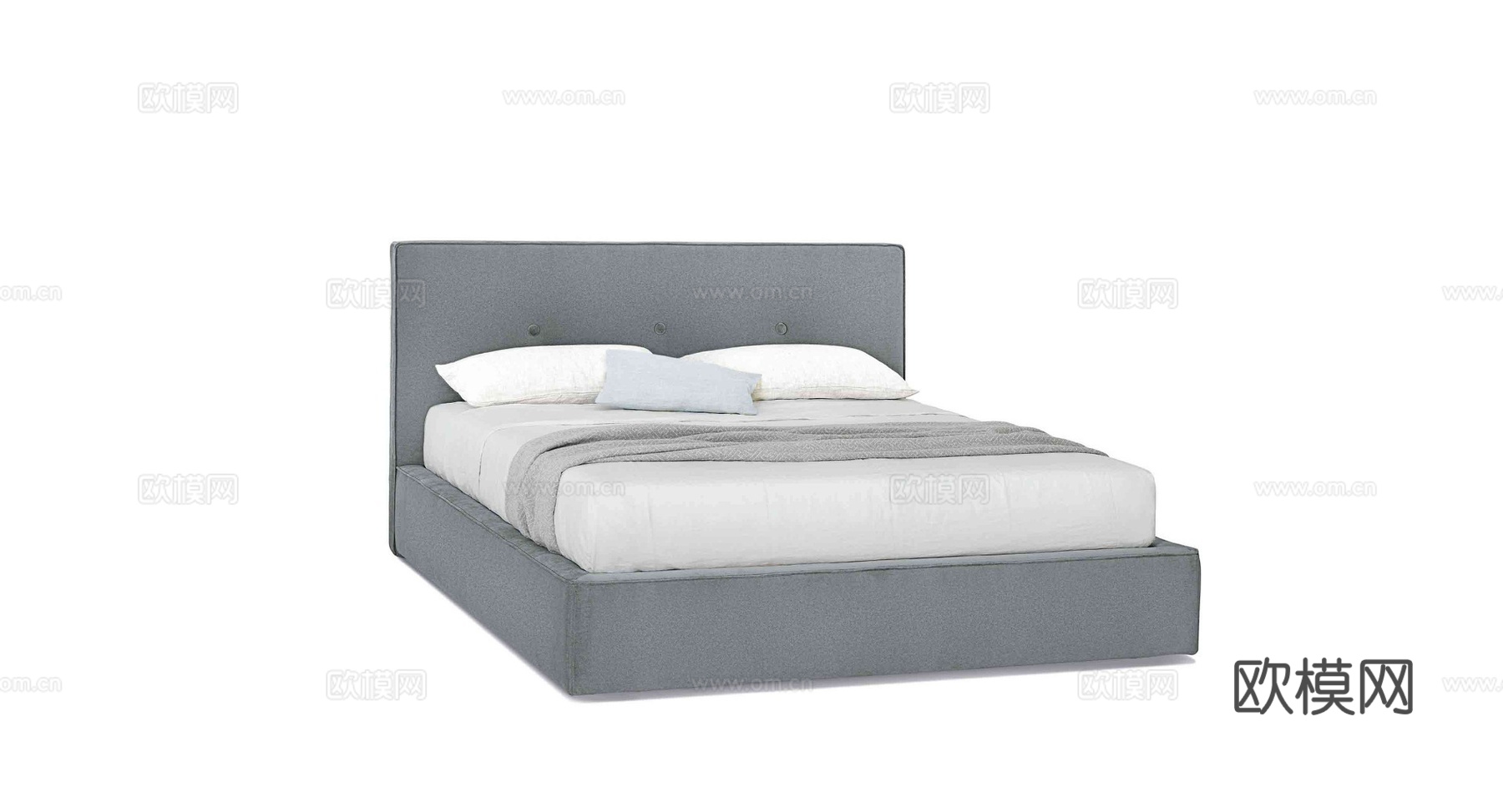 LEIIIA 双人床3d模型下载