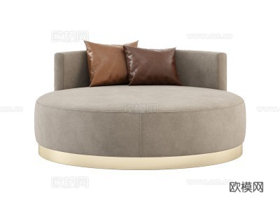 LASKASAS 圆形沙发3d模型下载（渲染图1）