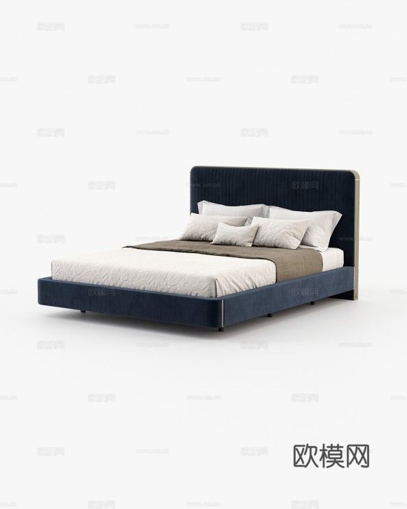 LASKASAS 双人床3d模型下载（渲染图3）