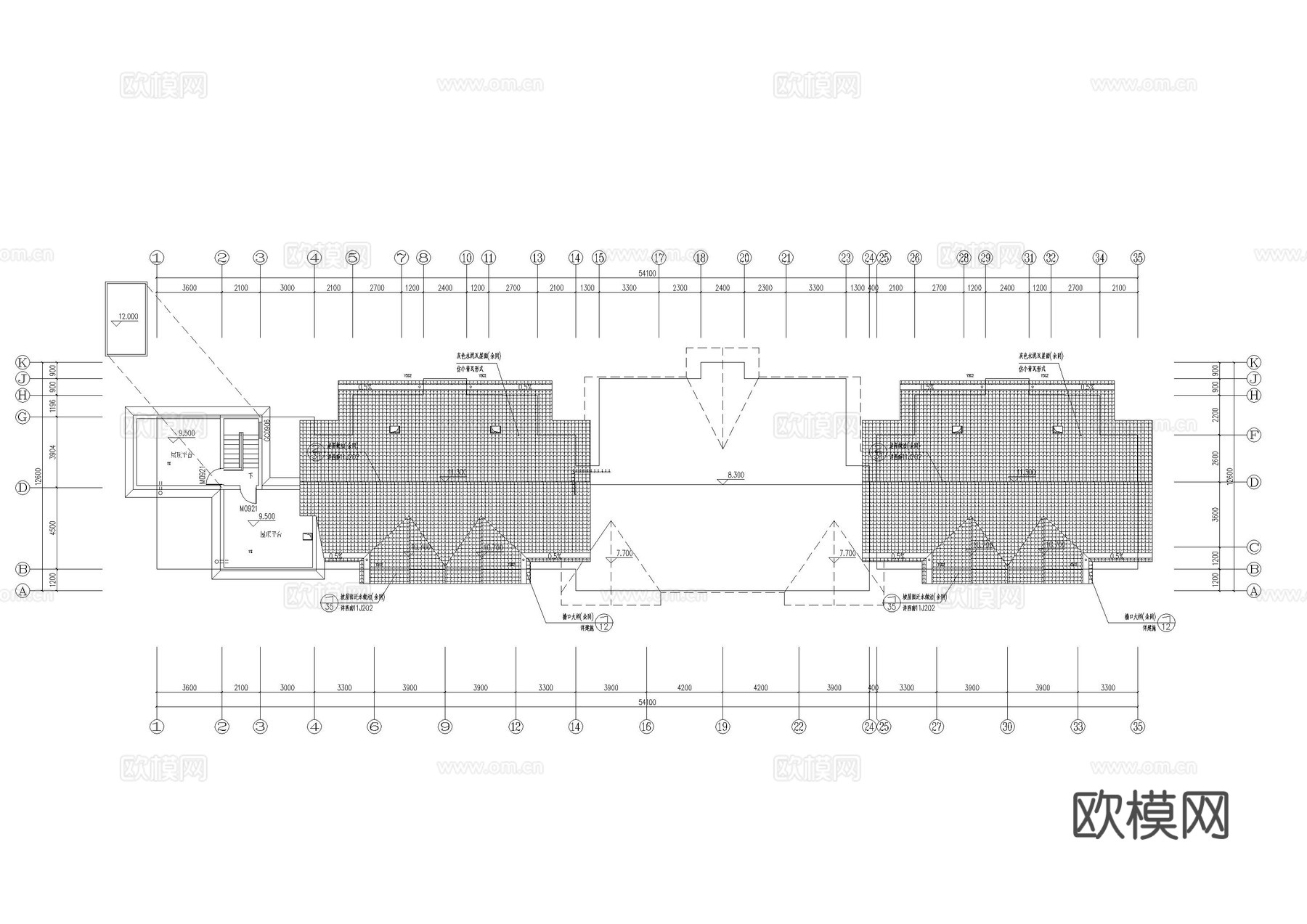 商业街外改造建筑施工图cad施工图
