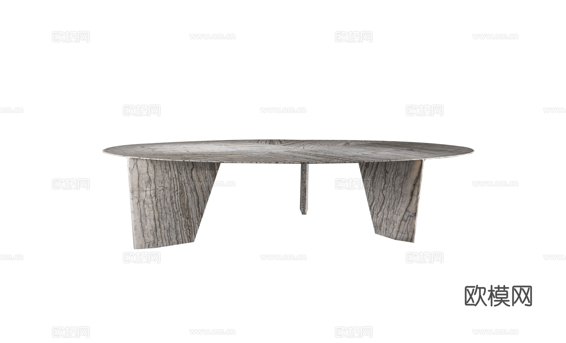 HENGE 椭圆餐桌3d模型下载（渲染图1）