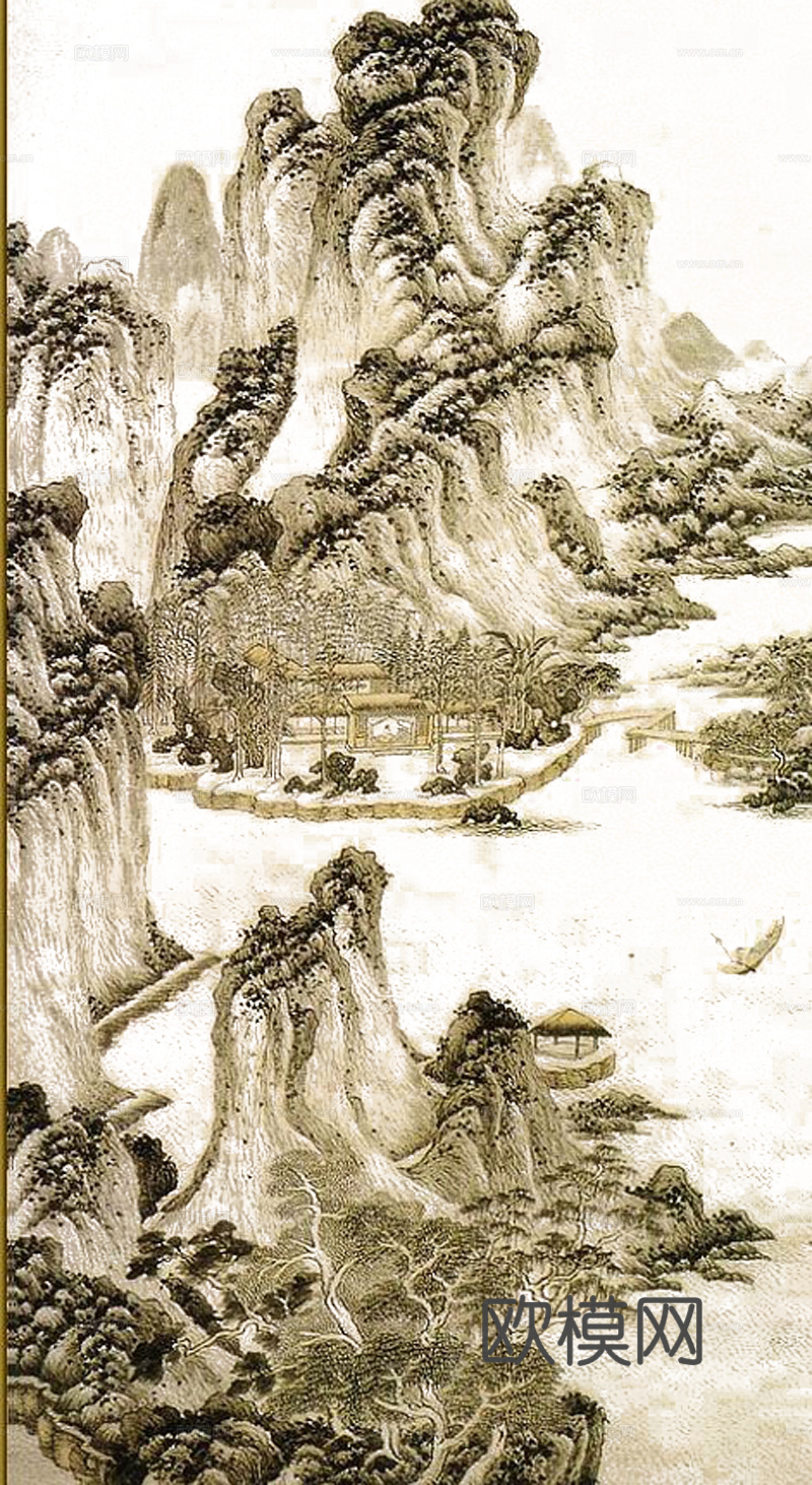 中式山水装饰画
