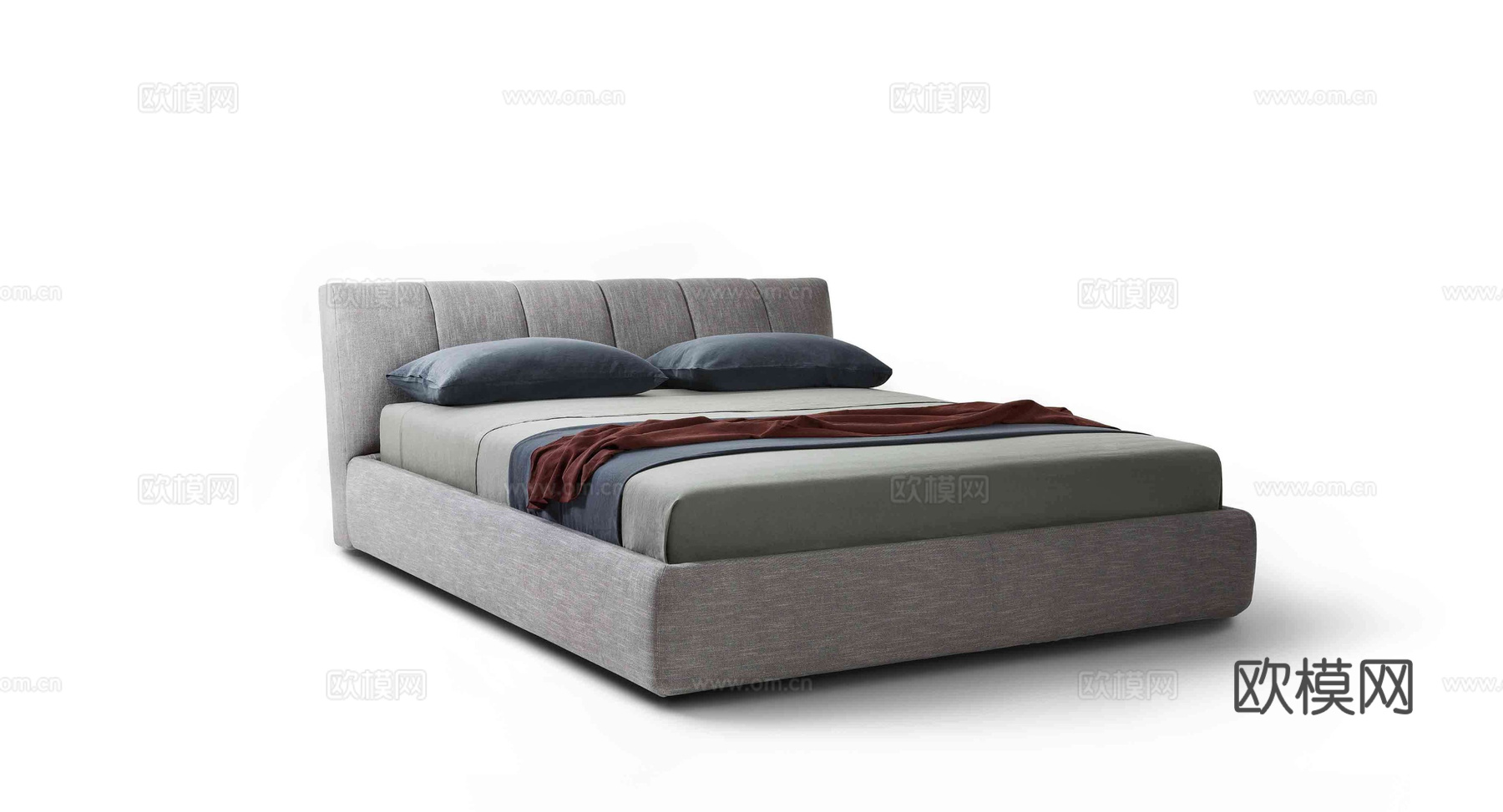LEIIIA 双人床3d模型下载