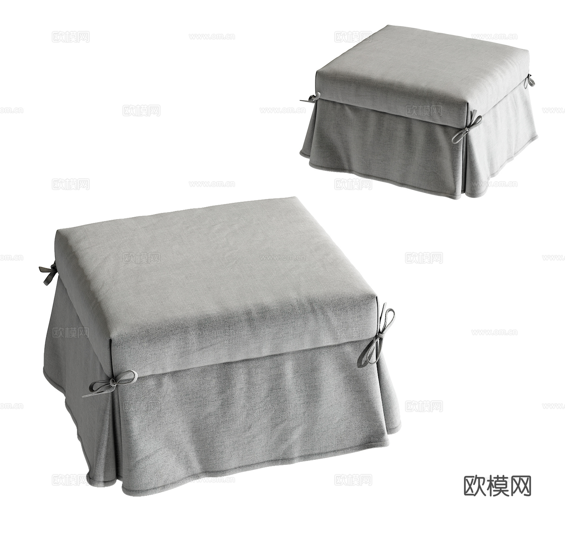 现代布艺凳su模型