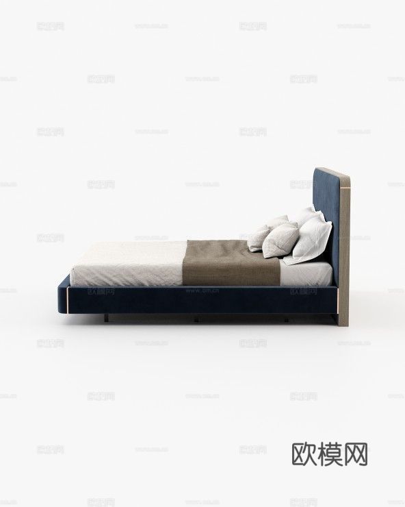 LASKASAS 双人床3d模型下载（渲染图4）