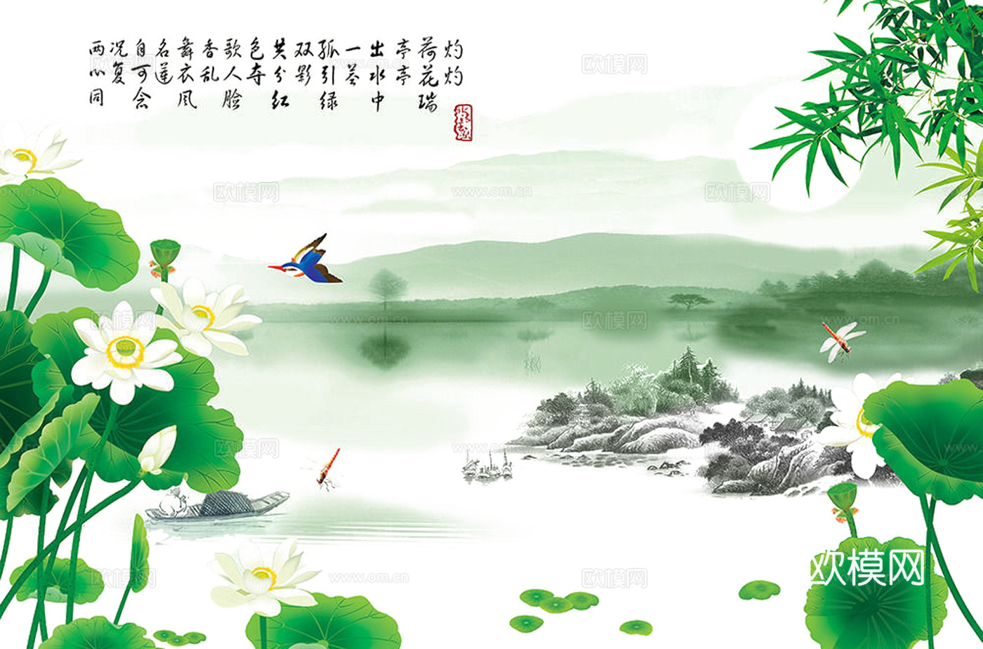 中式山水装饰画