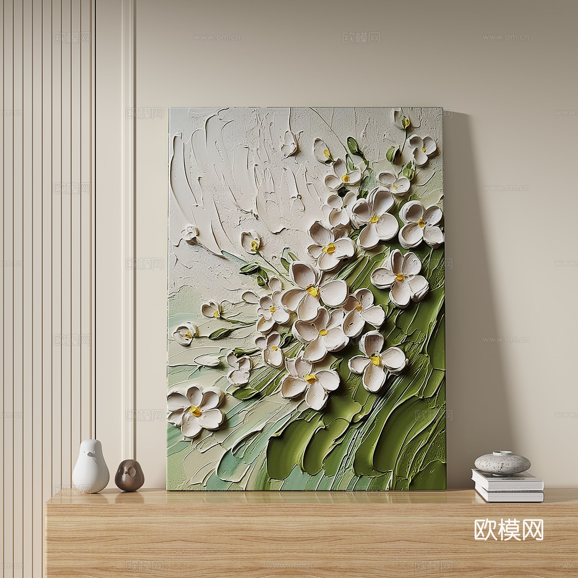 现代，奶油风，轻奢，肌理，简约，抽象，装饰画3d模型
