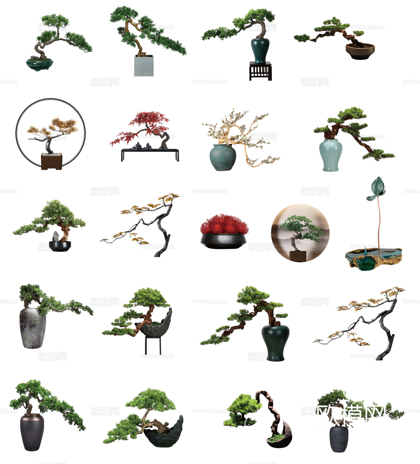 古风植物摆件_免抠